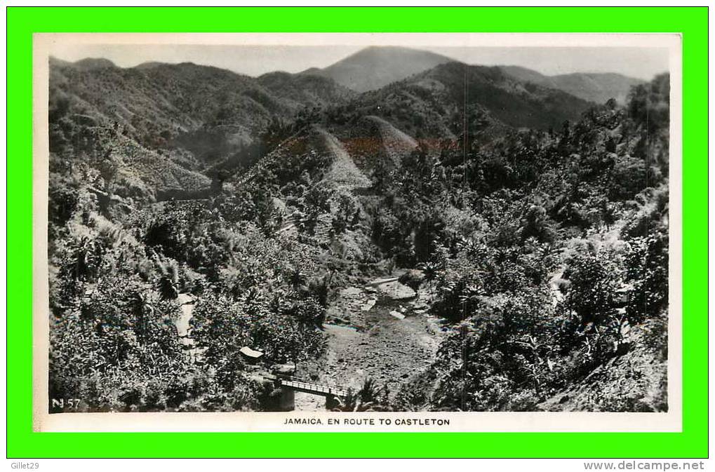 JAMAIQUE,   EN ROUTE TO CASTLETON - TRAVEL IN 1953 - REAL PHOTOGRAPH - - Jamaïque