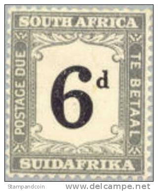 South Africa J21 Mint Hinged 6p Postage Due From 1927-28 - Impuestos