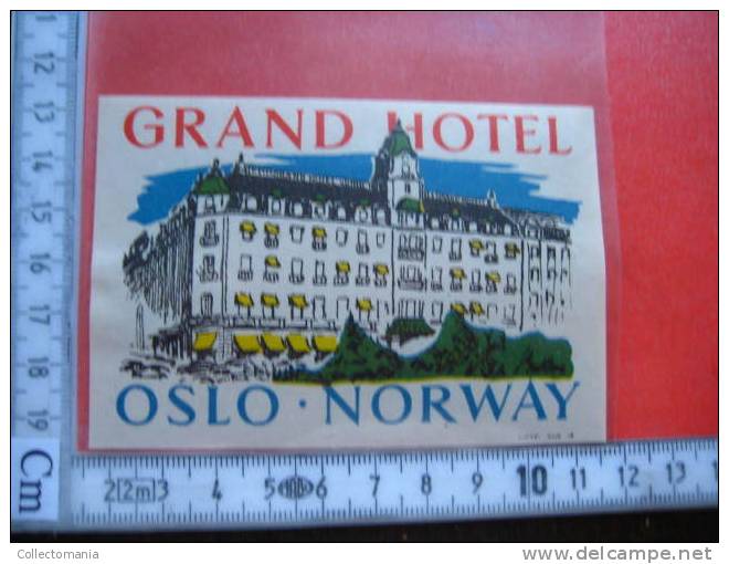 99  Old Hotel Labels , Collection From Noorwegen - Norway - Norvège - Baggage Label Collection  VERY GOOD - Hotelaufkleber
