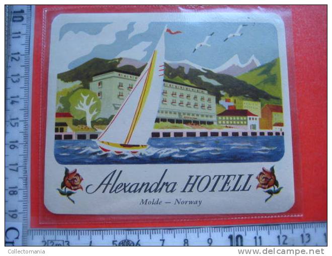 99  Old Hotel Labels , Collection From Noorwegen - Norway - Norvège - Baggage Label Collection  VERY GOOD - Etiketten Van Hotels
