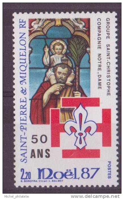 SAINT-PIERRE-ET-MIQUELON N°483** NEUF SANS CHARNIERE  SCOUTISME AUX ILES - Autres & Non Classés