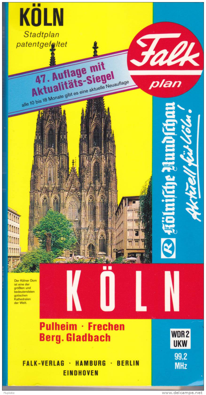 Köln Pulheim Frechen Berg. Gladbach Stadtplan Falk Plan 47. Auflage - Deutschland Gesamt