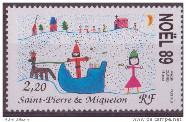 SAINT-PIERRE-ET-MIQUELON N°512** NEUF SANS CHARNIERE  DESSIN D'ENFANT - Andere & Zonder Classificatie