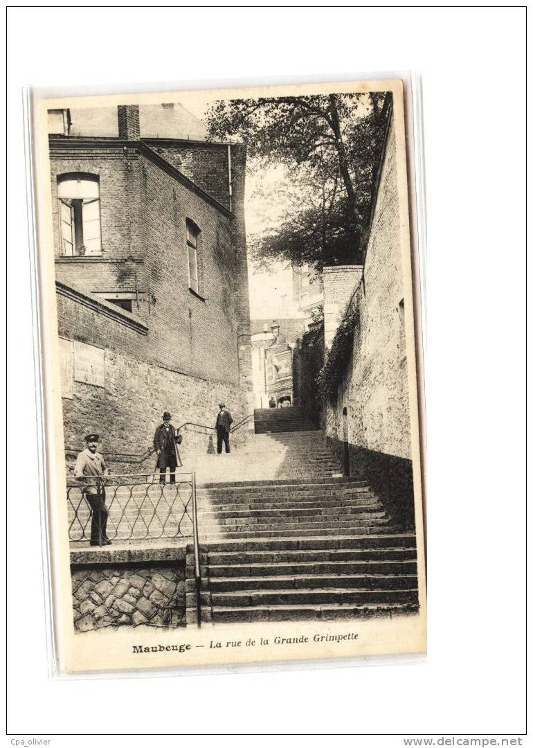 59 MAUBEUGE Rue De La Grande Grimpette, Animée, Ed BF, 190? - Maubeuge