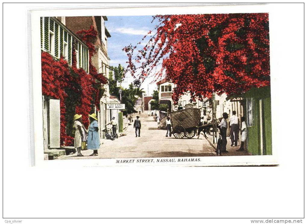 BAHAMAS Nassau, Market Street, Colorisée, Ed Sand's Studio 24, 193? - Bahamas