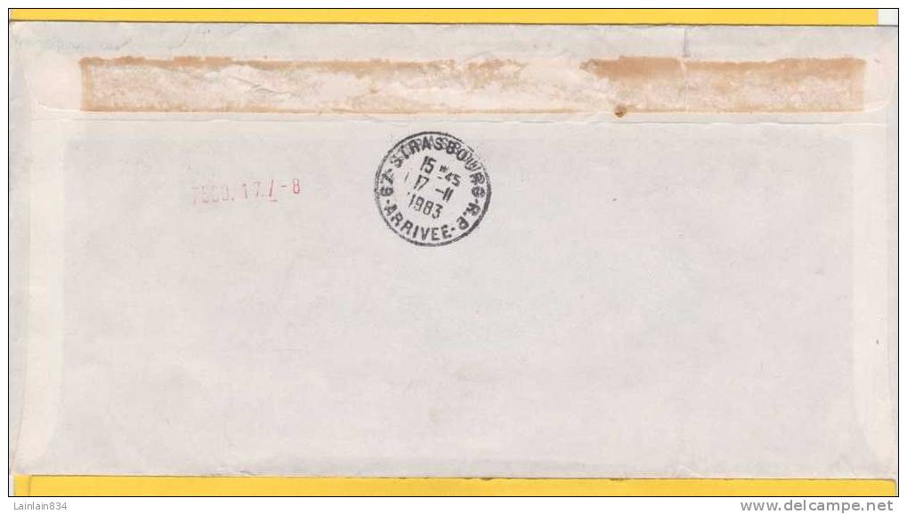 - Cover Berlin -  Exprés Por Strasbourg - Durch Eilbotenrare - Datée 15-11- 1983,  4 Stamps, Très Bon état. - Briefe U. Dokumente