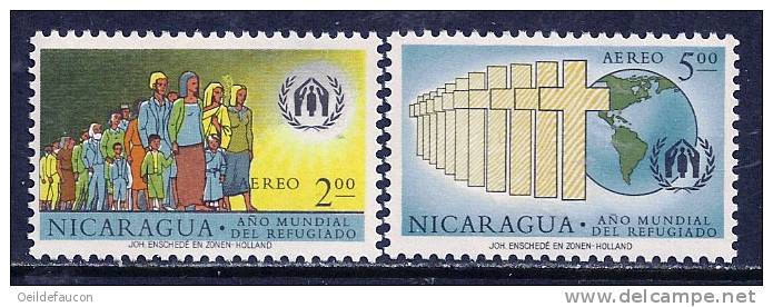 NICARAGUA - Yvert - PA 423/24** - Cote 3 € - Réfugiés