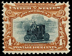 Etats-Unis / United States (Scott No. 296 - Voiture électrique / Electric Automobile) [**] VF - Unused Stamps