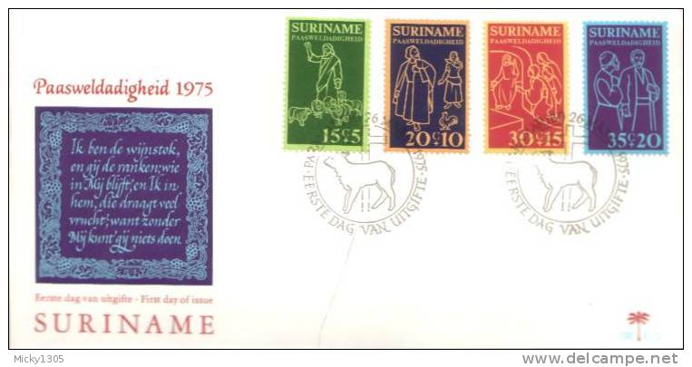 Suriname -  MI-Nr 689/692 FDC (s132) - Pascua