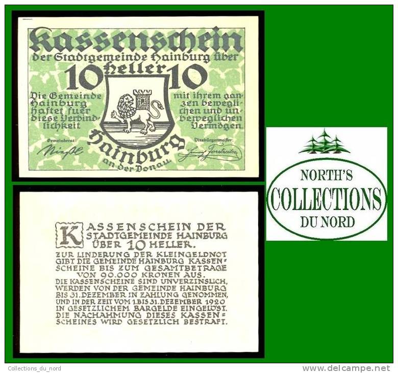10 Heller Austria 1920 Hainburg Paper Money / Billet Autriche - Autriche