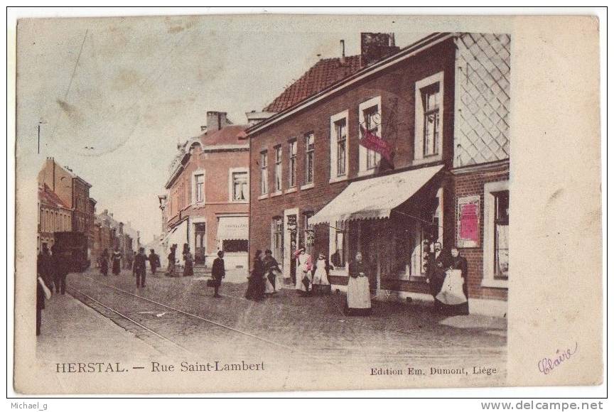 Herstal (Liège) - Rue Saint Lambert - Colorisée - Animée - Herstal