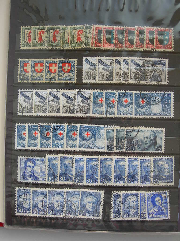 SWITZERLAND, STOCK USED 1907-63, MOSTLY VF CDS, CV ~Euro 5530! - Sammlungen