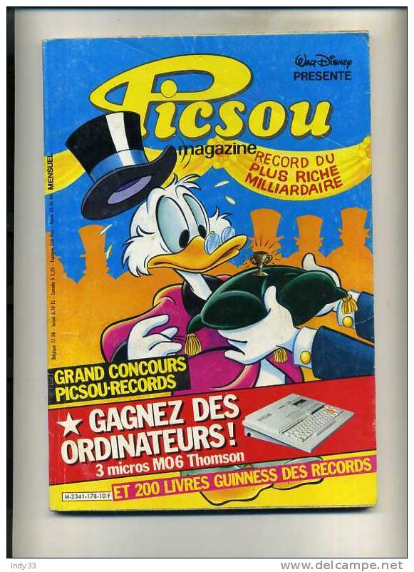 - PICSOU MAGAZINE N° 178 1986 - Picsou Magazine