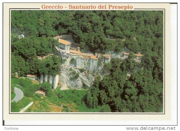 Greccio (Rieti): Santuario Del Presepio. Cartolina Moderna. - Rieti