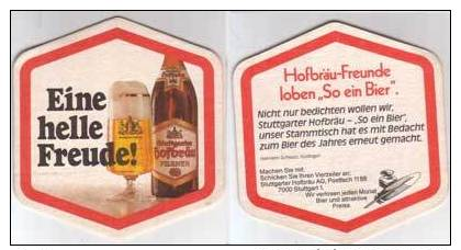 Stuttgarter Hofbräu , Freunde Loben - Bierdeckel