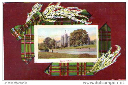 SCONE PALACE With Fancy Border & White Heather - 1910 - Perthshire - SCOTLAND - Perthshire
