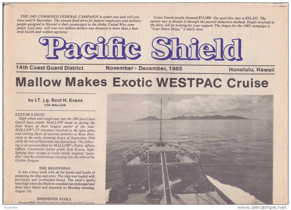 Pacific Shield November-december 1985 14th Coast Guard District - Forces Armées Américaines