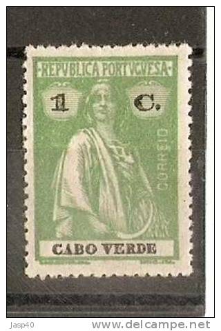 D - CABO VERDE AFINSA 139a - NOVO COM CHARNEIRA - PAPEL LISO 15 X 14 - Cap Vert