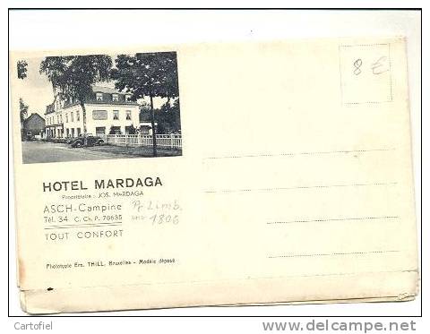 AS-HOTEL MARDAGA-BRIEF MET 6 AFBEELDINGEN-3 SCANS - As