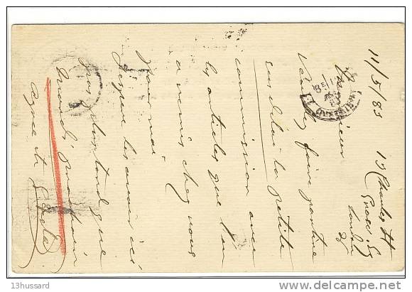 Carte Postale Ancienne Great Britain & Ireland - Cachet Londres Et "Calais à Paris" 1883 - Briefe U. Dokumente