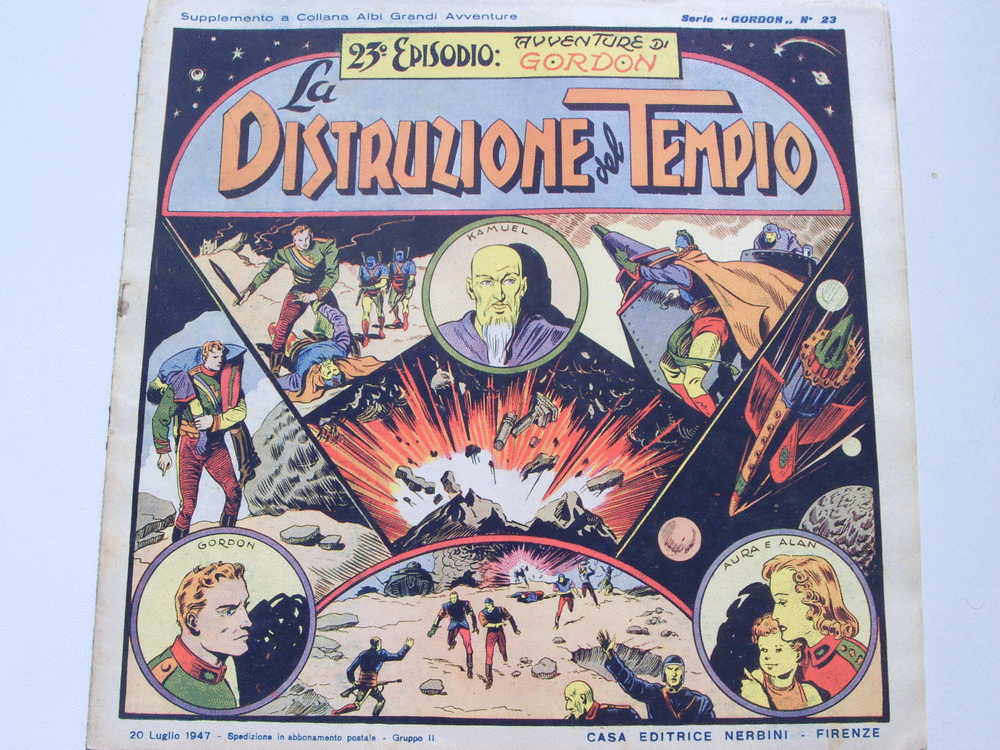 NERBINI - GRANDI AVVENTURE - SERIE GORDON N. 23 - LA DISTRUZIONE DEL TEMPO -1947 -  MOLTO BUONO - Comics 1930-50
