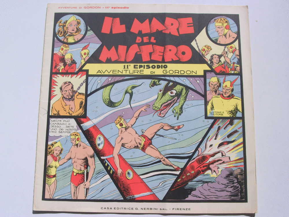 NERBINI - AVVENTURE DI GORDON N. 11 - IL MARE DEL MISTERO - EDIZIONE 1957 -QUASI EDICOLA - Classici 1930/50