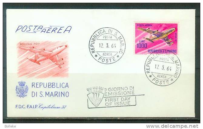 Saint Marin  -  Avions  -  Lettre FDC De 1964 - Lettres & Documents