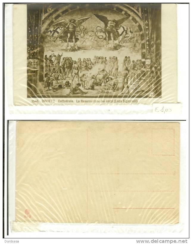 Orvieto (Terni): Cattedrale - La Resurrezione Dei Corpi (Luca Signorelli). Cartoline B/n Formato Piccolo Anni ´20-30 - Terni