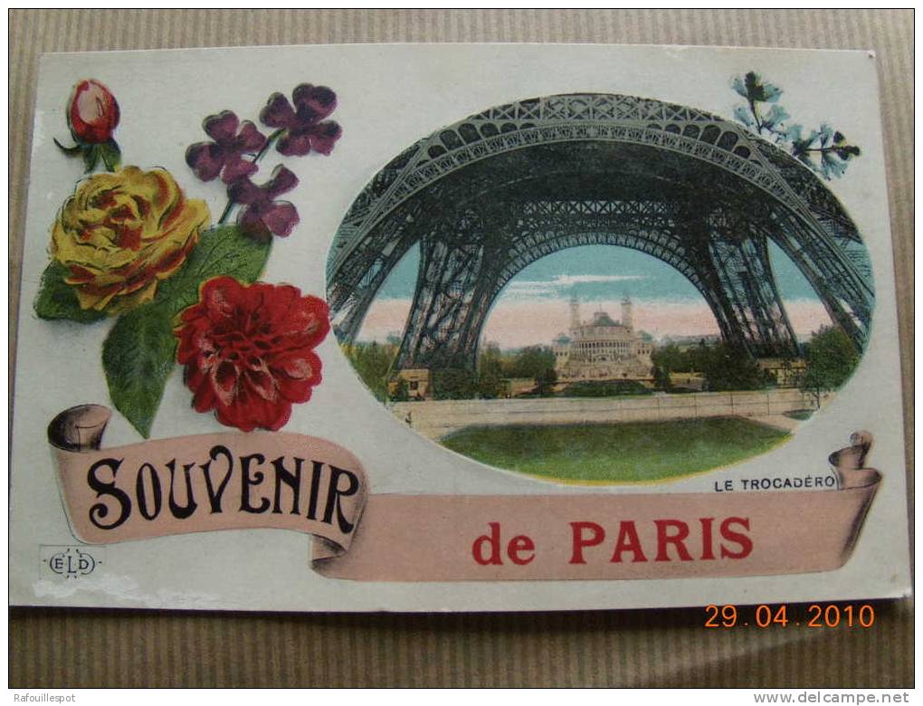 Cpa Souvenir De Paris Pensee - Souvenir De...