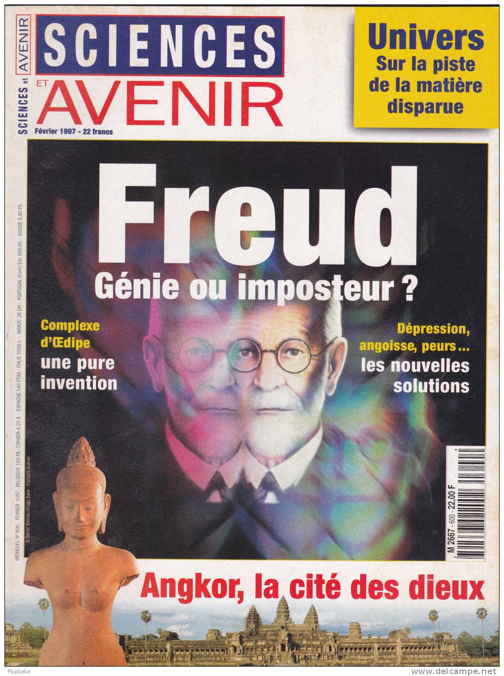 Science Et Avenir 600 Février 1997 Freud Génie Ou Imposteur? Angkor La Cité Des Dieux - Science