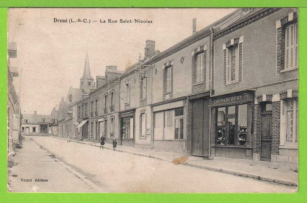 DROUE - LA RUE SAINT NICOLAS - Carte écrite - Droue