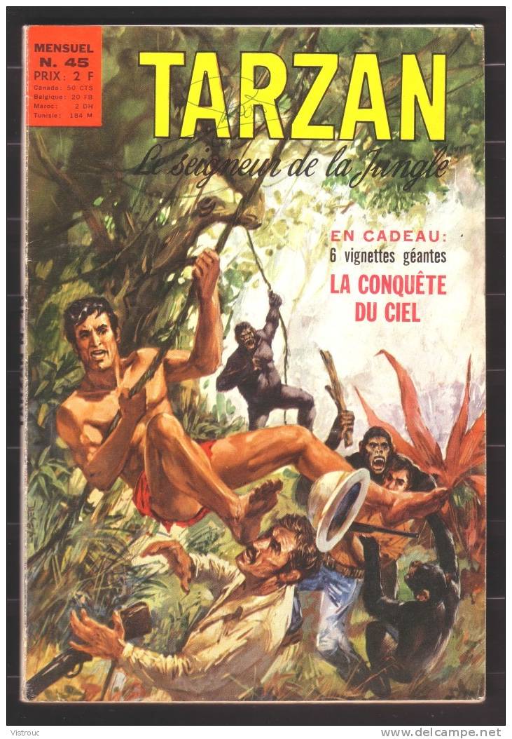 TARZAN N° 45 - 1971 - SAGédition 1 Ière Série - Paris - 6 Chromos AVIATION Inclus - 25 % Cote BDM. - Tarzan