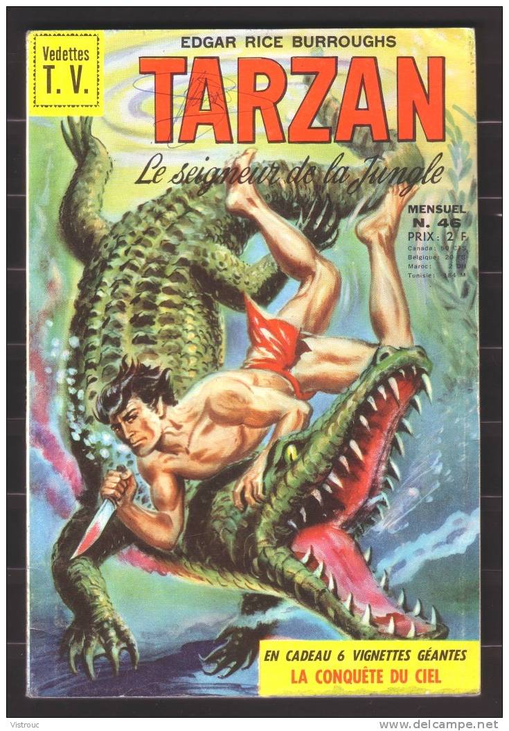 TARZAN N° 46 - 1972 - SAGédition 1 Ière Série - Paris - 6 Chromos AVIATION Inclus - 25 % Cote BDM. - Tarzan