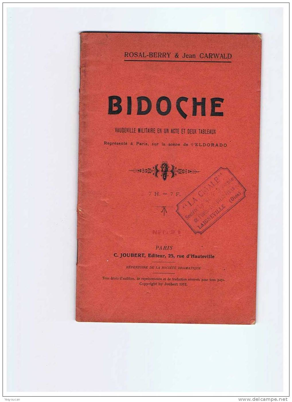 BIDOCHE ( VAUDEVILLE MILITAIRE EN UN ACTE ET DEUX TABLEAUX) - 1901-1940