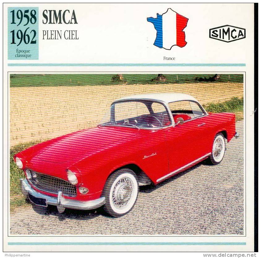 Fiche Illustrée : SIMCA Plein Ciel (France) - Voitures