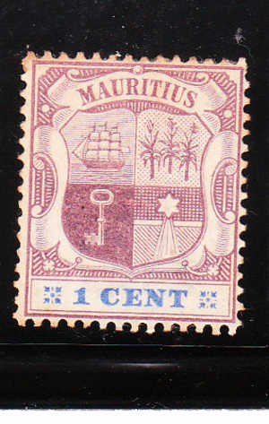 Mauritius 1895-1904 Coat Of Arms 1c Used - Mauricio (1968-...)