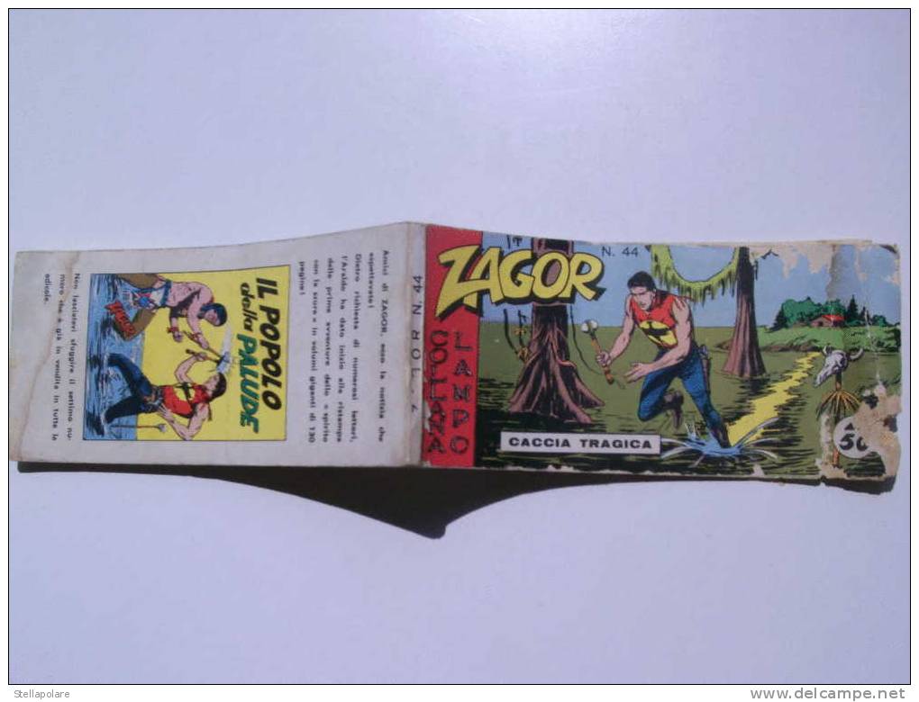 ZAGOR RARA STRISCIA ORIGINALE TERZA SERIE  N. 44 - CACCIA TRAGICA  - MEDIOCRE/DISCRETA - Zagor Zenith