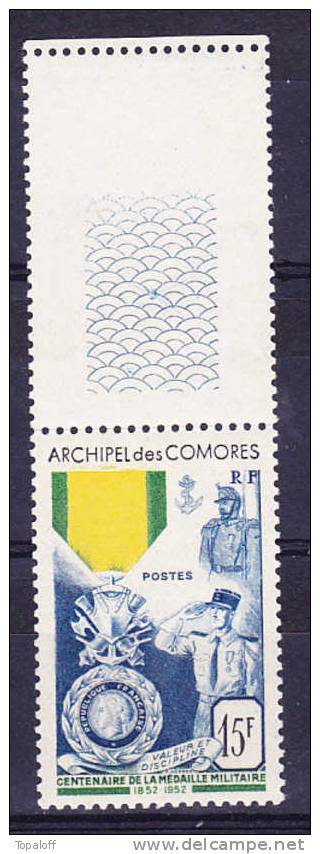 COMORES    Centenaire De La Médaille Militaire N°12     Neuf Sans Charnières - Unused Stamps