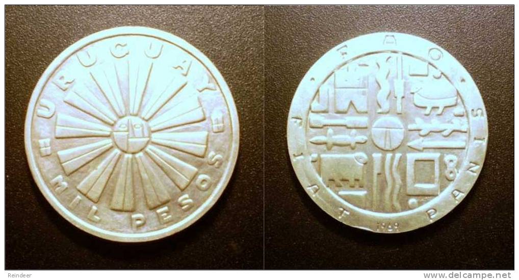 * URUGUAY 1969 - Conmemorativa FAO 25 Gr. Silver/plata UNC - Uruguay