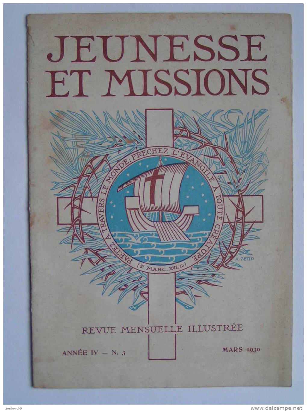 Revue JEUNESSE ET MISSION N° 3 De Mars 1930 Avec Dessins à La Plume - Religion & Esotericism