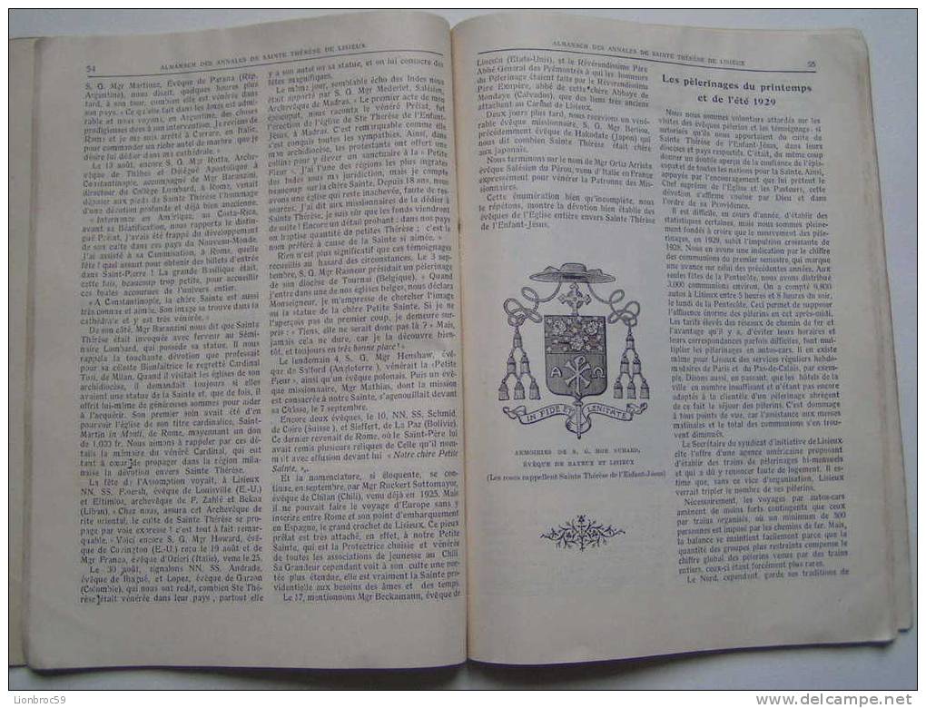 Almanach Des Annales De Sainte Thérèse De Lisieux De 1930 - Religion & Esotericism