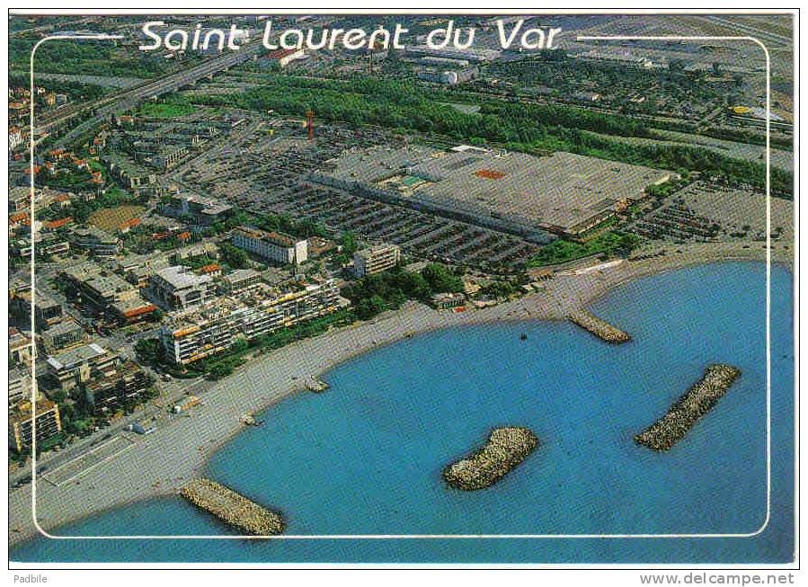 Carte Postale 06. Saint-Laurent-du-Var Et Le Centre Commercial  CAP 3000   Vue Aérienne Trés Beau Plan - Saint-Laurent-du-Var