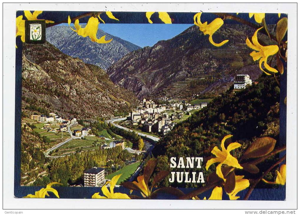 Q8 - ANDORRE - SANT JULIA - Timbre Esglesia De Pal Europa Au Verso - Scan - (Carte Grand Format De 1978) - Andorra