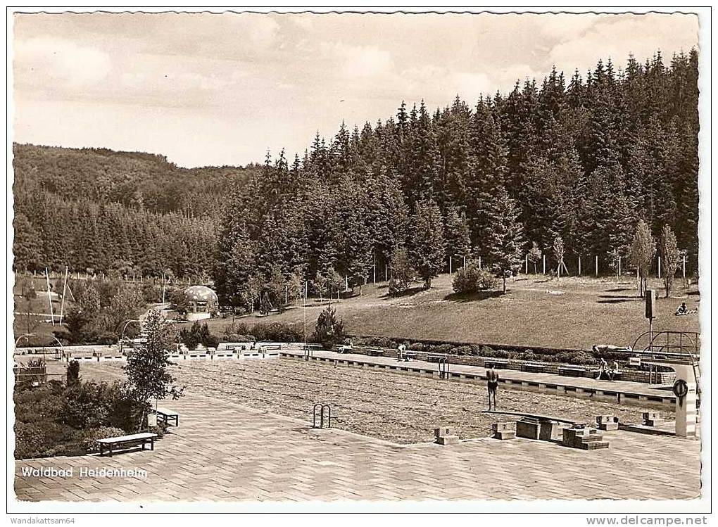 AK Waldbad Heidenheim Liegewiese Schwimmbecken 10.3.61 - 19 (14a) KÖNIGSBRONN (WÜRTT) B Nach (20) Misburg Bei Hannover - Heidenheim