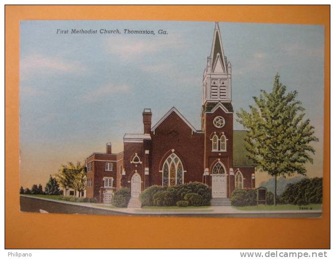 Thomaston Ga  First Methodist Chruch   Linen - Andere & Zonder Classificatie