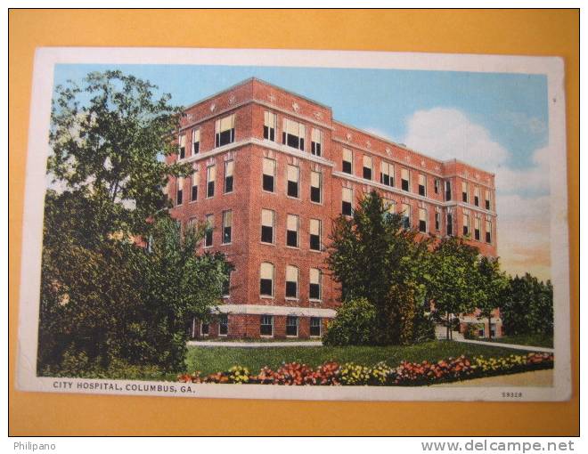 Columbus Ga    City Hospital    Vintage Wb - Columbus