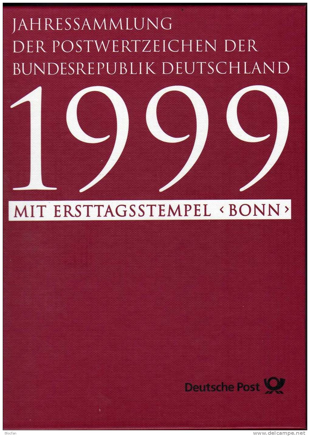 Jahressammlung 1999 Mit 40 ETB, BRD 2027-2086 SST 130€ Mit Illustrationen - Other & Unclassified