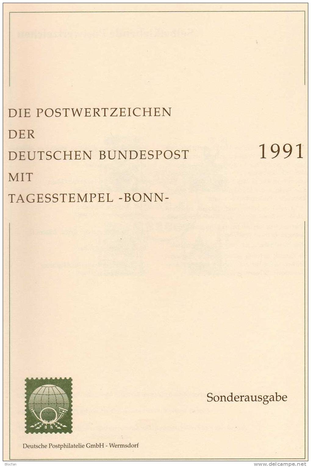 ETB-Jahressammlungen 1991+1992 BRD SST 400€ Vorläufer Als Buch - Andere & Zonder Classificatie