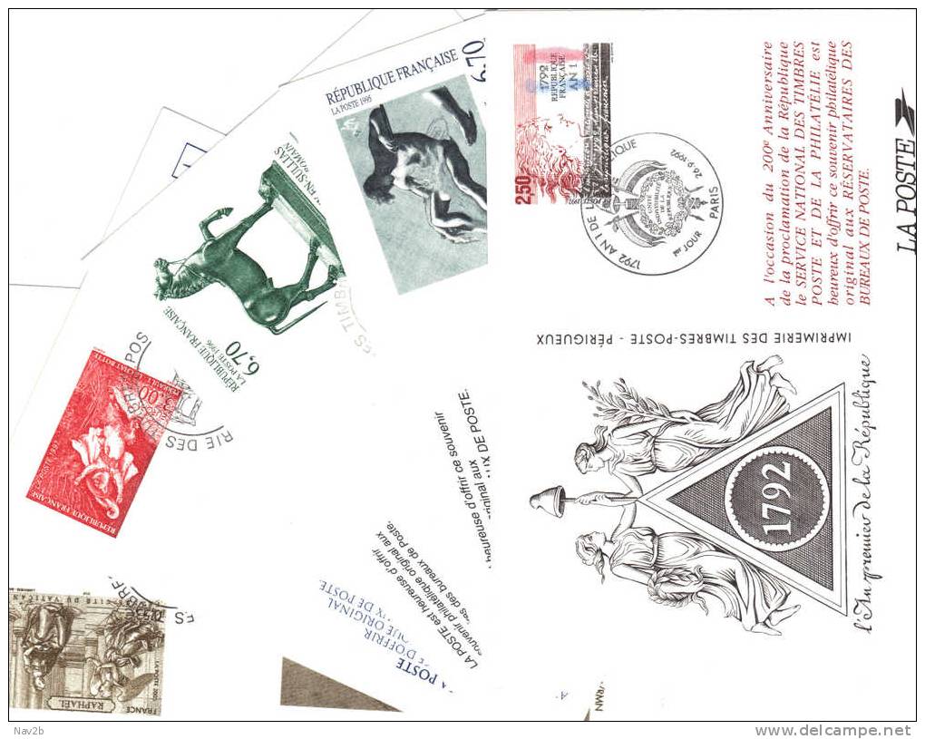 France , 5 Pseudos Entiers Cartes Postales Offertes Aux Réservataires De La Poste. - Official Stationery