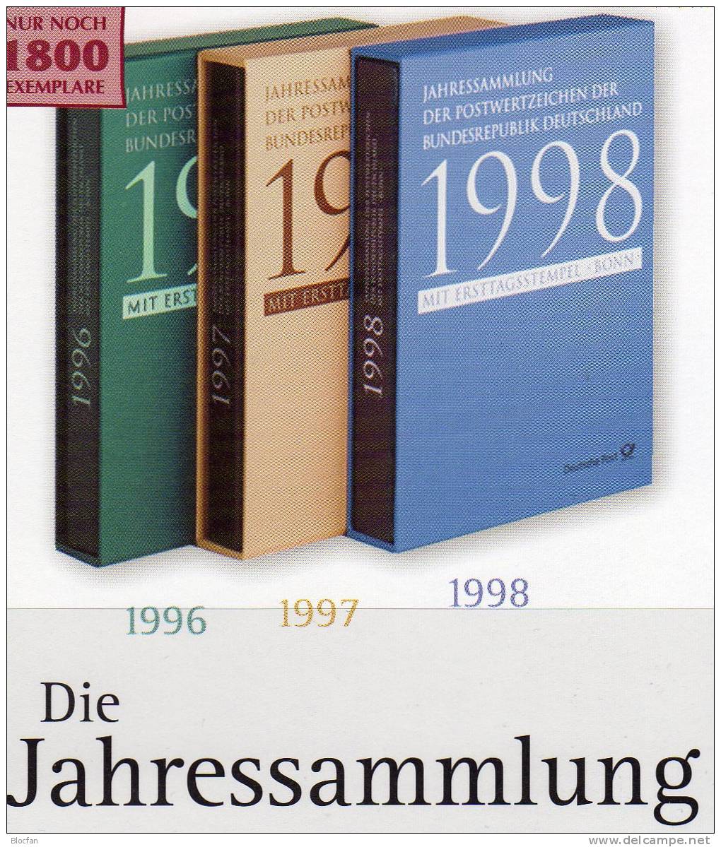 ETB-Jahressammlungen 1996 Bis1998 BRD SST 390€ Je Als Buch Komplett - Autres & Non Classés